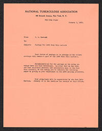 Letter from C.L. Newcomb on 1932 Seal Sales, January 2, 1933