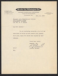 Letter, W.J. Farrell to Doyle E. Hinton, December 16, 1935