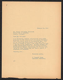 Letter, G. Taggart Evens to Dr. Walter Hullihen, with attached pamphlet "Voice of the Nation," October 30, 1936