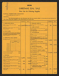 1936 Christmas Seal Price List and Order Form, April 28, 1936
