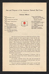 "Aim and Purposes of the American National Red Cross" Pamphlet, circa 1908