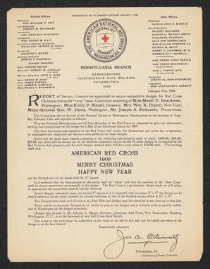 Report of The American National Red Cross Pennsylvania Branch, February 27, 1909