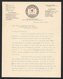 Letter, Charles L. Magee to Emily P. Bissell, November 12, 1908