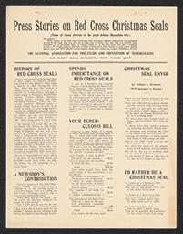 Press Stories on Red Cross Christmas Seals, circa 1911