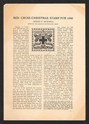 "Red Cross Christmas Stamp for 1909" pamphlet, circa 1909