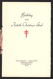 "Birthday of the Fortieth Christmas Seal" Program pamphlet, November 22, 1946
