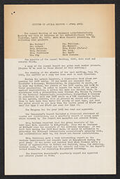 Minutes of Annual Meeting of the Delaware Anti-Tuberculosis Society, April 16, 1931