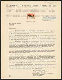 Correspondence regarding Delaware Anti-Tuberculosis Society Membership Card, March 1934