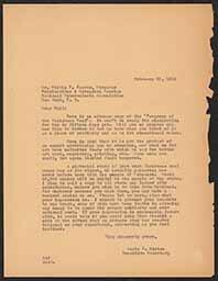 Correspondence between Doyle Hinton and Philip Jacobs, February 1934
