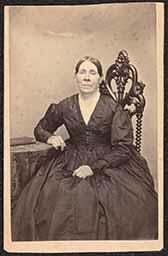 Carte de visite, Seated Woman in Black Dress with Book