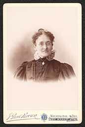 Cabinet Card, Woman with High Lace Collar and Glasses, circa 1900