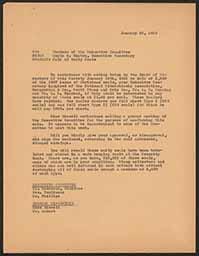 Memo, Doyle Hinton to Society Executive Committee, with their responses, circa January 25, 1933