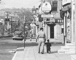 8th Street looking west, 1955