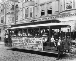 Brandywine Springs trolley, ca. 1914-1915