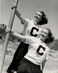 Conrad High School cheerleaders, ca. 1950s