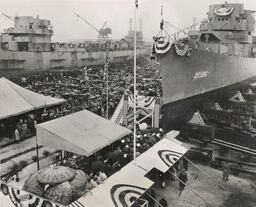 Launching of the Destroyer Escort 106, November 11, 1943
