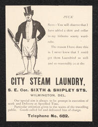 Magazine Advertisement, W.N. Bradway, City Steam Laundry