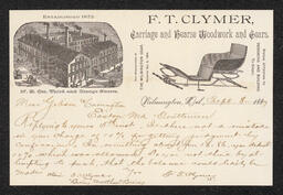 Letterhead, F. T. Clymer, Carriages