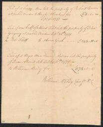 Sales: Brown, Gregory, and Atwood, 1778, front