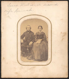 Page from Carte de visite Album with two cards, back