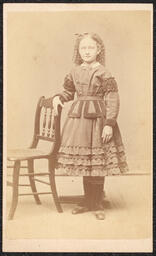 Carte de visite, Young Girl in Ruffled Dress, front