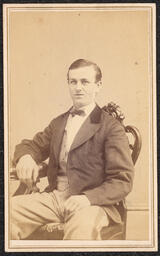 Carte de visite, Young Man in Striped Bowtie, front