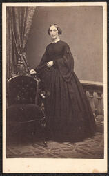 Carte de visite, Woman in Black Dress, front