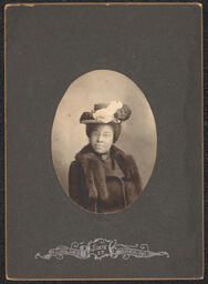 Cabinet card, Portrait of Woman in Fur Coat and Hat