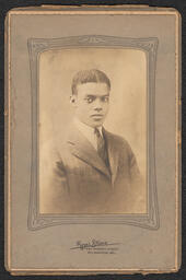 Cabinet card, Portrait of a Man wearing a striped suit