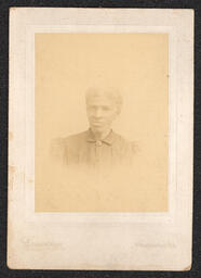 Cabinet card, Portrait of an elder wearing a brooch