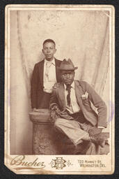 Cabinet card, Portrait of a man and a young boy, front