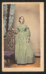 Carte de visite, Woman in Green Dress, front