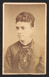 Photograph, Woman wearing necklace, front