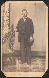 Carte de visite, Man in Suit with Hat, front