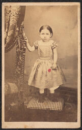 Carte de visite, Child with Red Flower, front