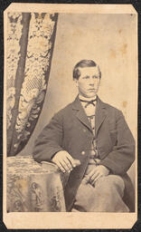 Carte de visite, Seated Man with Ribbon tie, front
