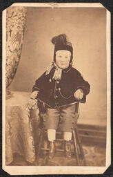 Carte de visite, Young Child in Winter Clothing, front
