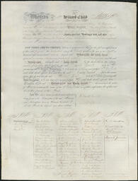 The original certificate from Emily Garrett's marriage to Willard Child, November 23, 1882. The bottom of the certificate bears the signatures of numerous members of the Wilmington Friends Meetinghouse, including Emily and Willard's parents and siblings, industrialist Thomas H. Savery, and Emily's uncle Eli Garrett.