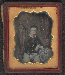 Daguerreotype, young boy (with coloration), circa 1850s