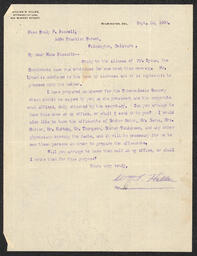Letter, William S. Hilles to Emily Bissell, September 24, 1909