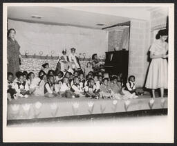 Performing a play, circa 1950s