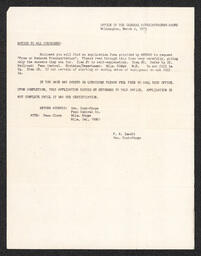 A memo sent to Pennsylvania Railroad employees to apply for free or reduced transportation fares from Amtrak, dated March 6, 1973.