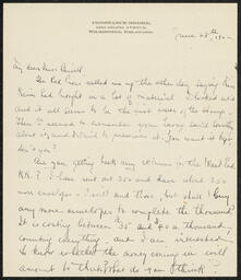 Letter, Constance Moore to Emily Bissell, June 28, 1922, part 1