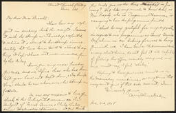 Letter, Ann Hunstead to Emily Bissell, December 3, 1908