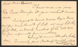 Postcard, Ann Hunstead to Emily Bissell, December 3, 1908, part 1
