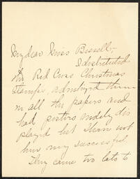 Letter, Mabel Ridgely to Emily Bissell, n.d., part 1