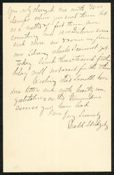 Letter, Mabel Ridgely to Emily Bissell, n.d., part 3