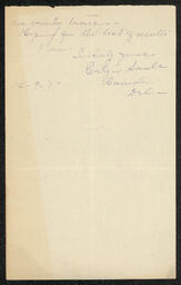Letter, Evelyn Sarde to Emily Bissell, December 9, 1907, part 2