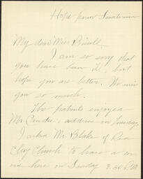 Letter, Lillian G. Sutton to Emily Bissell, n.d., part 1