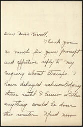 Letter, Lucy Bancroft Gillett to Emily Bissell, December 10, 1909, part 1